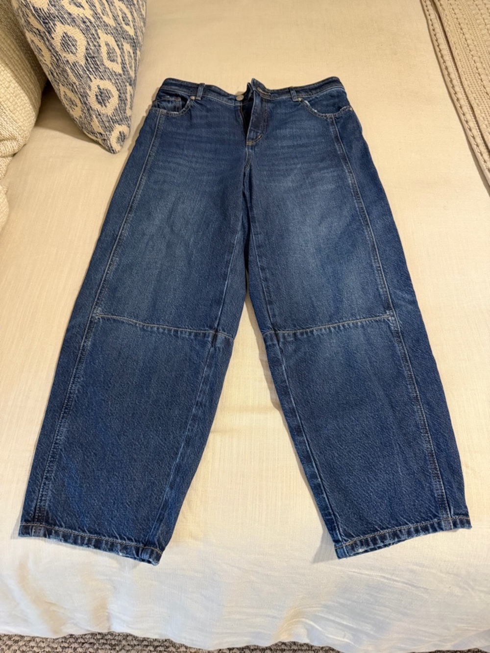 LOFT Indigo Blue High-Rise Straight Jeans